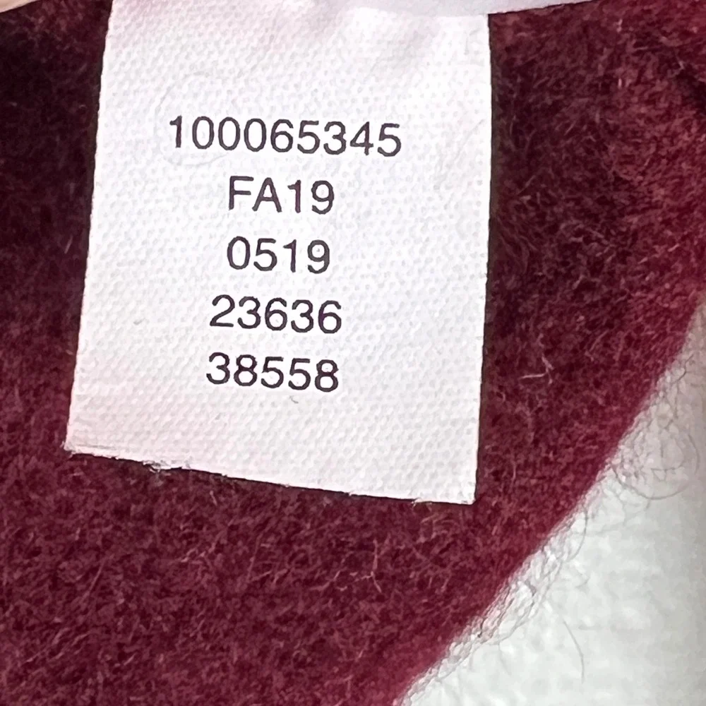 Charter Club Luxury Burgundy 100% Cashmere V-Neck Sweater Womens Small Old Money
